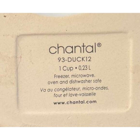 Set of Two Chantal White Ceramic Duck Cookware Baking Dishes One Cup & Two Cup - Picture 4 of 5